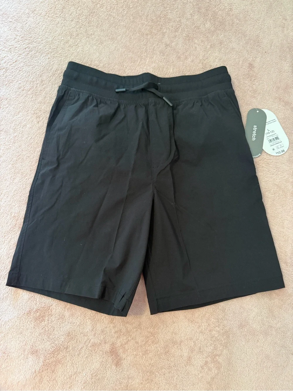 Wonder Nation Black Kids Drawstring Shorts